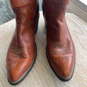 Leather cowboy boots